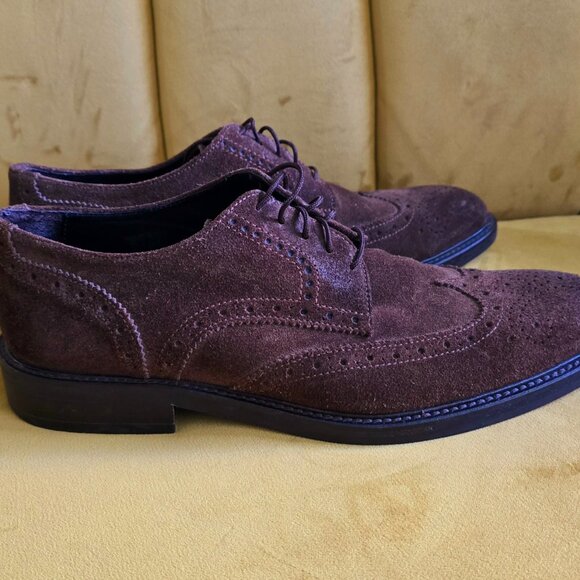 To Boot New York by Adam Derrick Dark Brown Suede Wingtips Size 8 - Picture 3 of 7